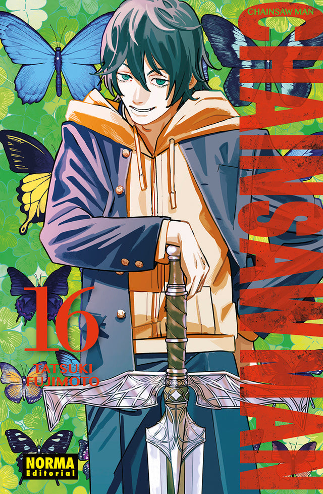 Portada de Chainsaw Man 16 de Tatsuki Fujimoto, edición en castellano de Norma Editorial