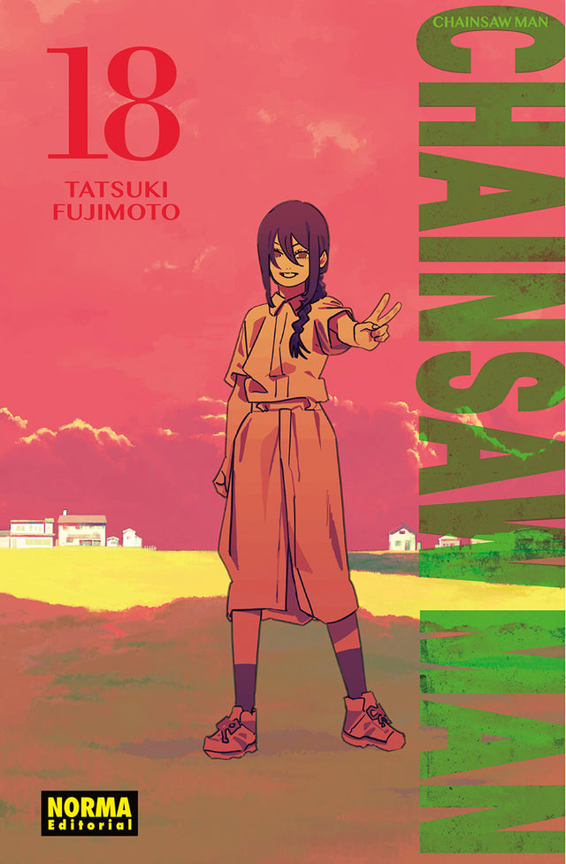 Portada de Chainsaw Man 18 de Tatsuki Fujimoto, edición en castellano de Norma Editorial