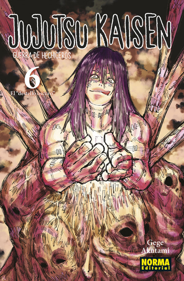 Portada de Jujutsu Kaisen 06 de Gege Akutami, edición en castellano de Norma Editorial