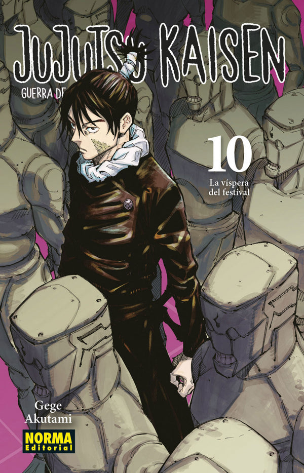 Portada de Jujutsu Kaisen 10 de Gege Akutami, edición en castellano de Norma Editorial