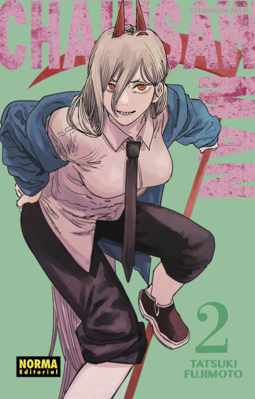 Portada de Chainsaw Man 2 de Tatsuki Fujimoto, edición en castellano de Norma Editorial