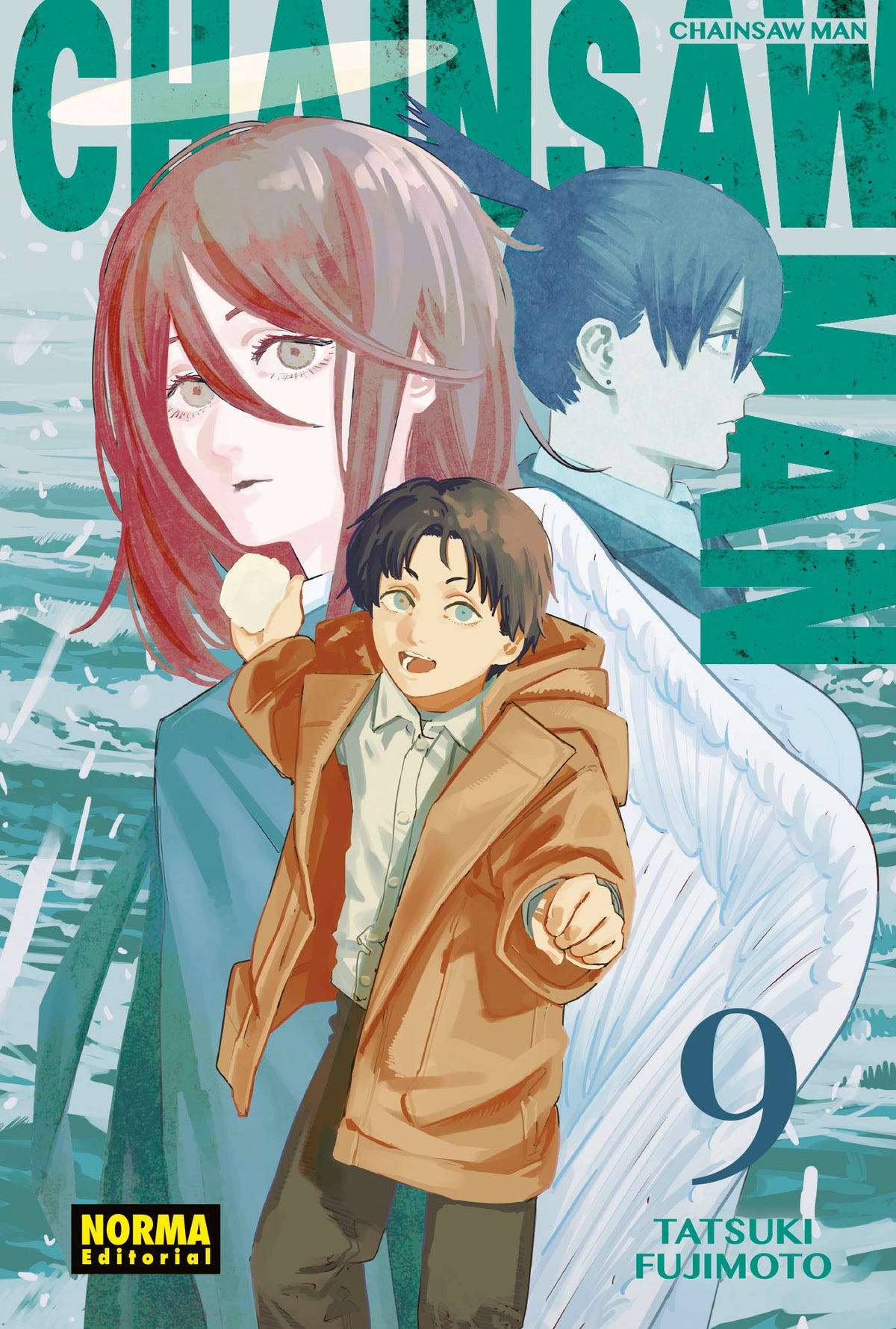 Portada de Chainsaw Man 9 de Tatsuki Fujimoto, edición en castellano de Norma Editorial
