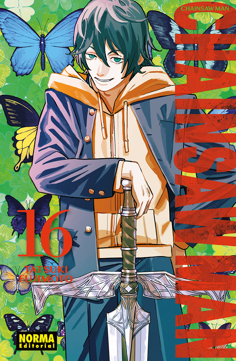 Portada de Chainsaw Man 16 de Tatsuki Fujimoto, edición en castellano de Norma Editorial