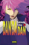 Portada de Dan Da Dan 15 de Yukinobu Tatsu, edición en castellano de Norma Editorial