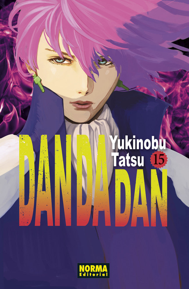 Portada de Dan Da Dan 15 de Yukinobu Tatsu, edición en castellano de Norma Editorial