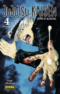 Portada de Jujutsu Kaisen 04 de Gege Akutami, edición en castellano de Norma Editorial