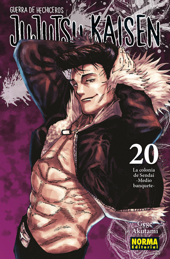 Portada de Jujutsu Kaisen 20 de Gege Akutami, edición en castellano de Norma Editorial