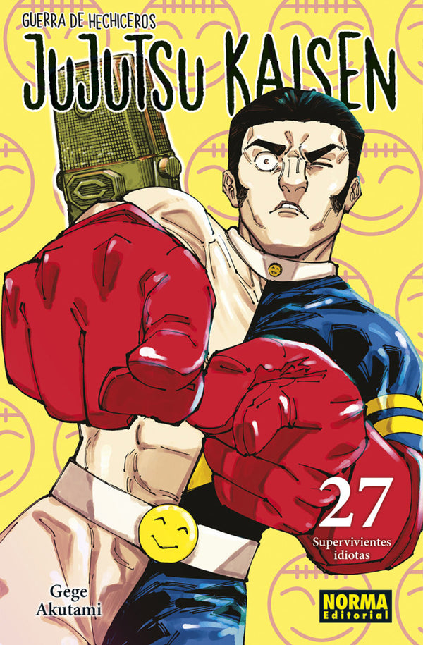 Portada de Jujutsu Kaisen 27 de Gege Akutami, edición en castellano de Norma Editorial