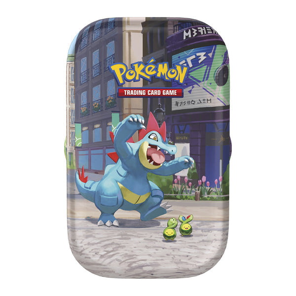 Mini lata Pokémon TCG Ciudad Luminalia: Feraligatr y Budew