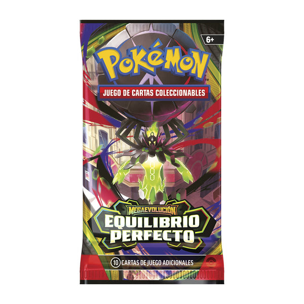 Sobre individual Pokémon TCG Megaevolución Equilibrio Perfecto en español. Ilustración de ejemplo.